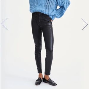 7 For All Mankind Coated Black Skinny Jeans BNWT